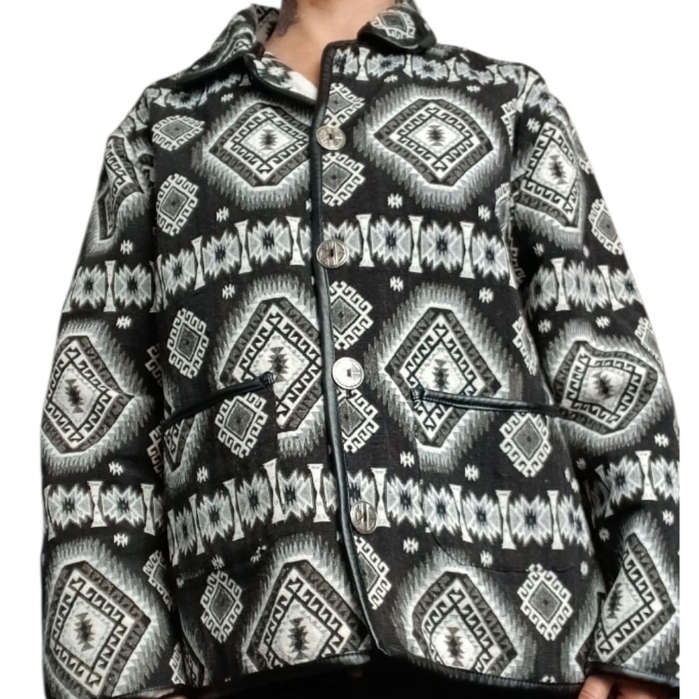 Red Ranch Aztec Southwestern Jacket Medium - Picture 3 of 5